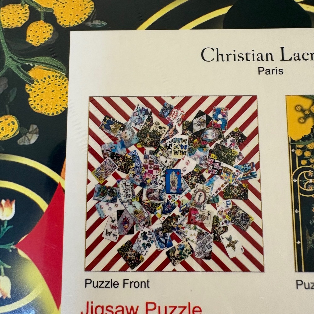 Christian Lacroix Maison de Jeu 250 Piece 2 Sided Gilded Edge Jigsaw Puzzle NEW - Picture 4 of 7